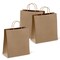 Brown Shopping Bags 5.25 x 3.75 x 8 Pack of 50 Brown Paper Bags with Handles Bulk 150 GSM Brown Gift Bags with Handles Bulk Brown Bags with Handles Bulk Brown Kraft Bags with Handles